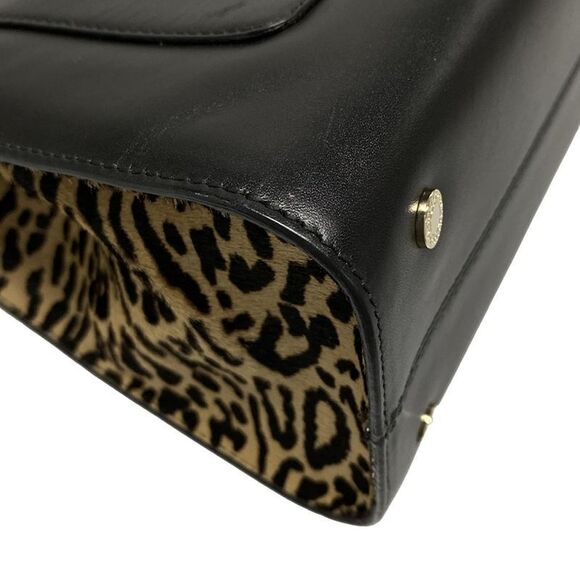 Bvlgari Tote Bag Serpenti Scalier Black X Light Brown X Multi Mini Bag Leopard - Picture 6 of 16